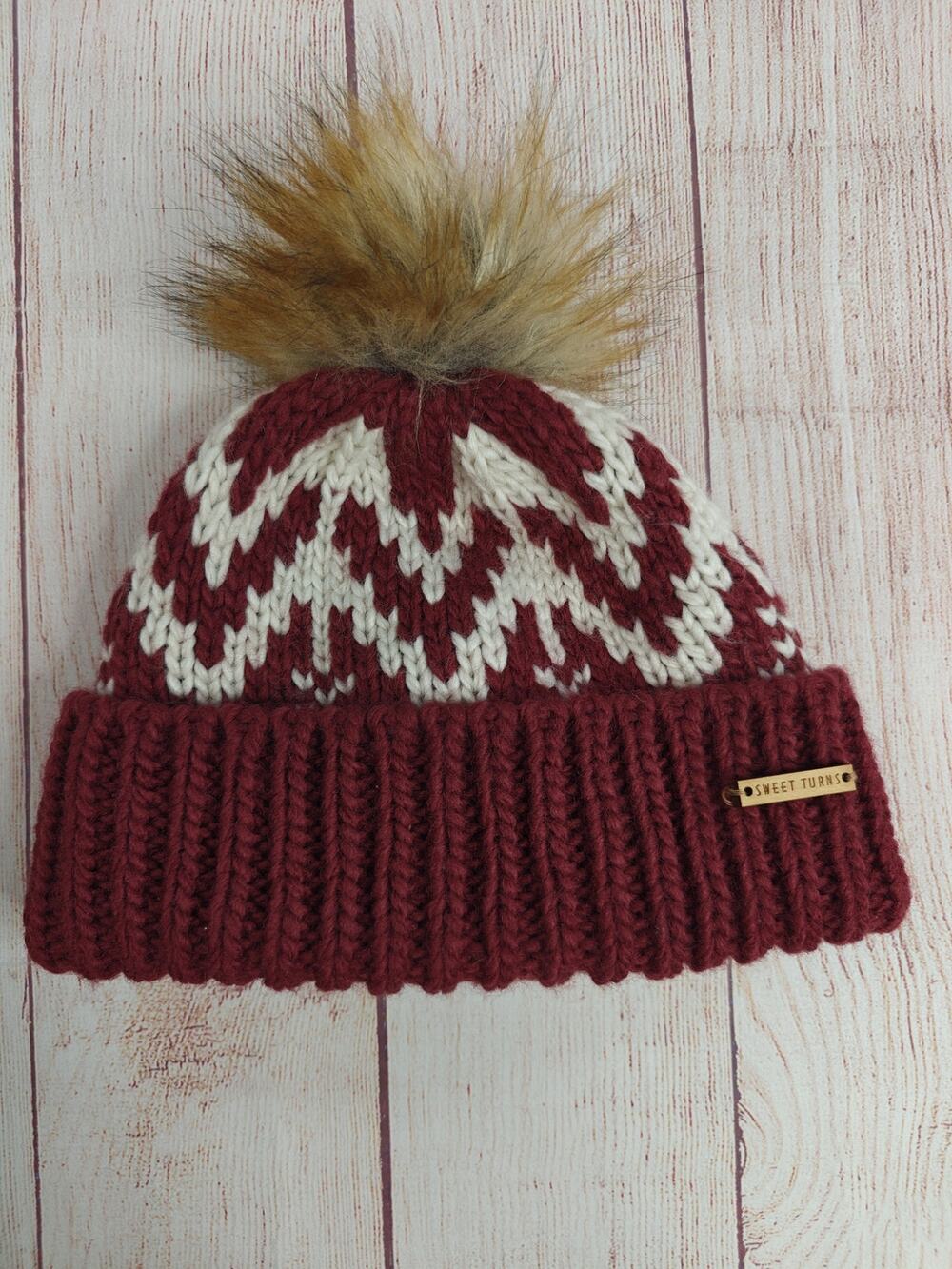 Sweet Turns Fair Isle pom-pom beanie